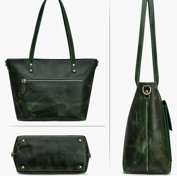 S-ZONE genuine leather vintage bag - Picture 3 of 7